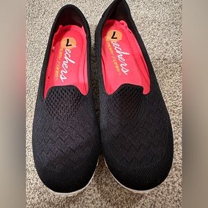 SKECHERS black memory foam slip on shoe